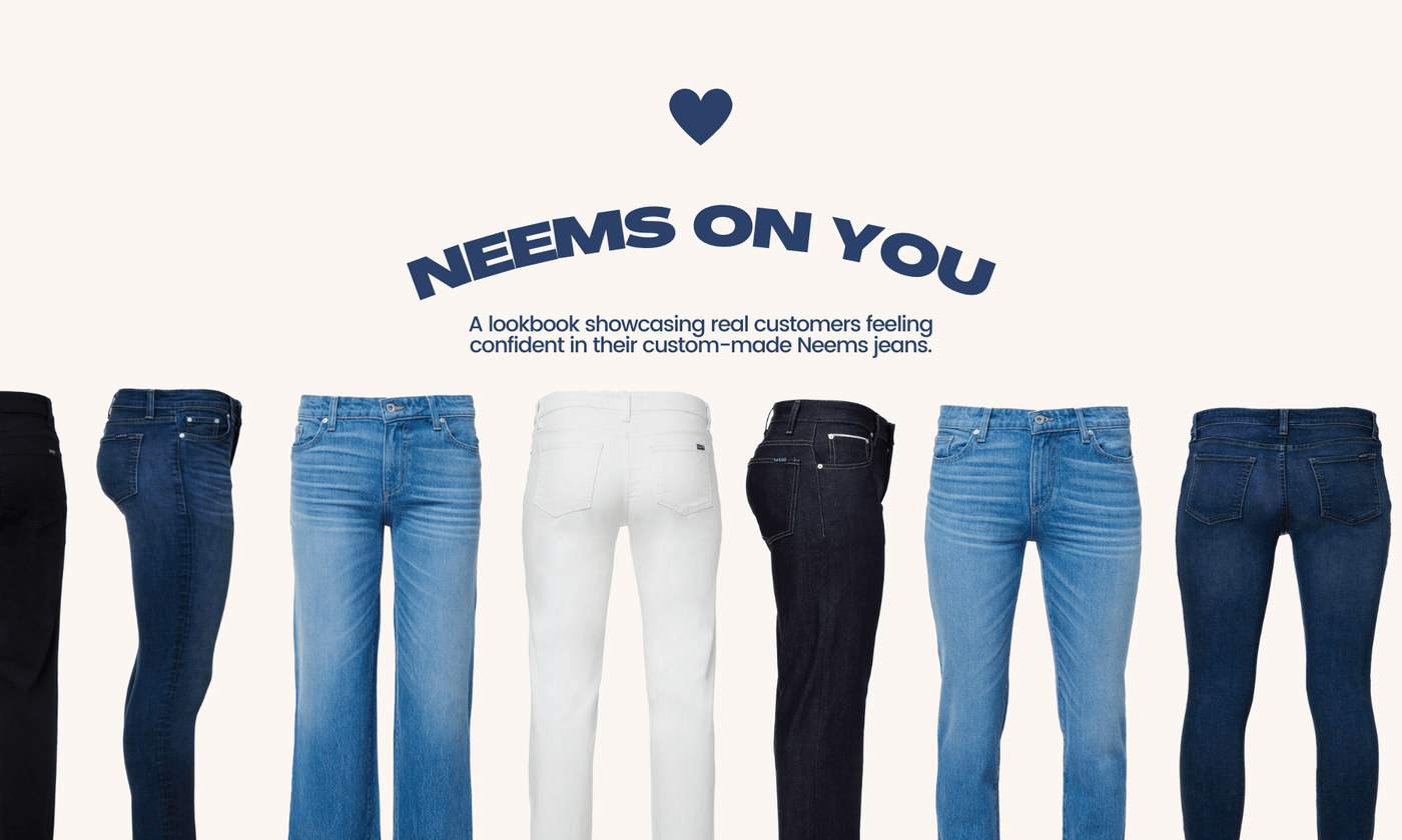 Image showcasing several jeans of different styles and washes